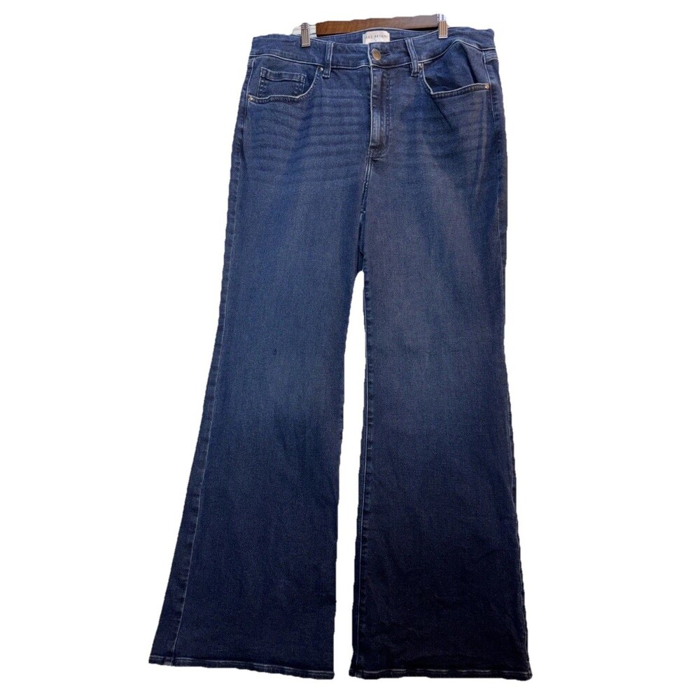 Lane Bryant Jeans Women's 18 Blue Dark Wash Curvy Fit High Rise Boot Flex